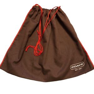 COACH Brown Drawstring Handbag Dust Cover